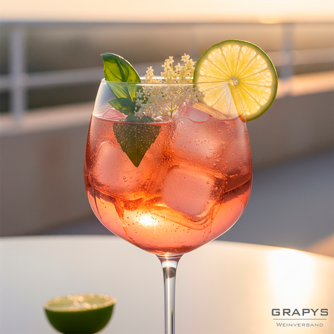 Cocktail mit Roséwein